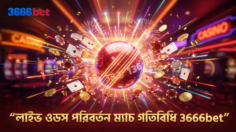 লাইভ ওডস পরিবর্তনের পেছনে ক্রিকেট ম্যাচের গতিবিধি অন্তর্ভুক্ত।