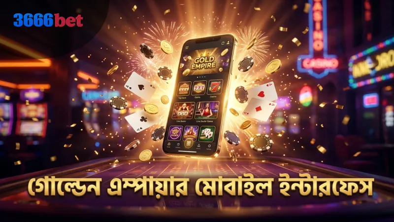 গোল্ডেন এম্পায়ারের মোবাইল ইন্টারফেস সহজ এবং ব্যবহারবান্ধব।