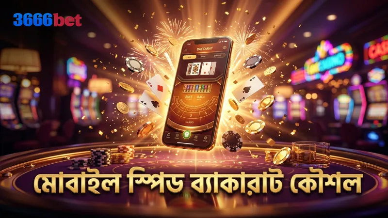 মোবাইল স্ক্রিন থেকে স্পিড ব্যাকারাটের দ্রুত বেটিং কৌশল।